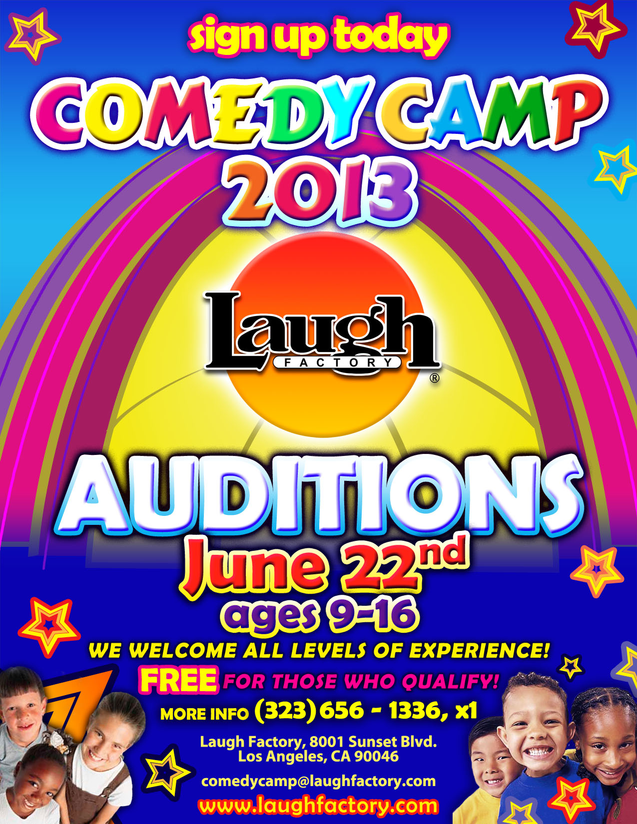Comedy Camp 2013 Flyer